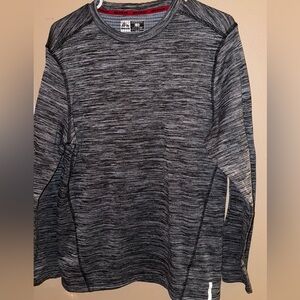 Grey and black thermal long sleeve shirt